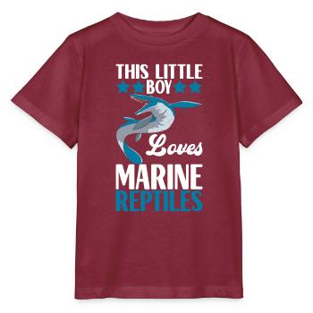 Mosasaurus Dinosaurier - Stanley/Stella Kinder T-Shirt MINI CREATOR  - Burgunderrot - Vorne - Kain (125cm)
