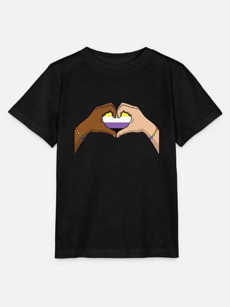 Non Binary Pride Genderqueer - Stanley/Stella Kinder T-Shirt MINI CREATOR  - Schwarz