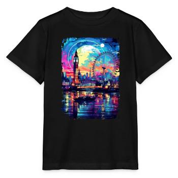 Londres - T-shirt bio MINI CREATOR Stanley/Stella Enfant - noir - Devant - Mikhail (115cm)