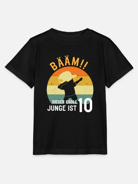 Dabbing Geburtstagsshirt 10 Jahre 10. Geburtstag - Stanley/Stella Kinder T-Shirt MINI CREATOR - Schwarz