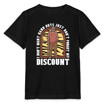 Pension de retraité drôle N’oubliez pas ma réduction - T-shirt bio MINI CREATOR Stanley/Stella Enfant - noir - Devant - Mikhail (115cm)