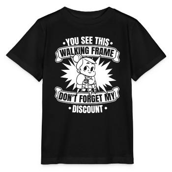 Pension de retraité drôle N’oubliez pas ma réduction - T-shirt bio MINI CREATOR Stanley/Stella Enfant - noir - Devant - Mikhail (115cm)