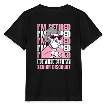 Pension de retraite à la retraite - T-shirt bio MINI CREATOR Stanley/Stella Enfant - noir - Devant - Mikhail (115cm)