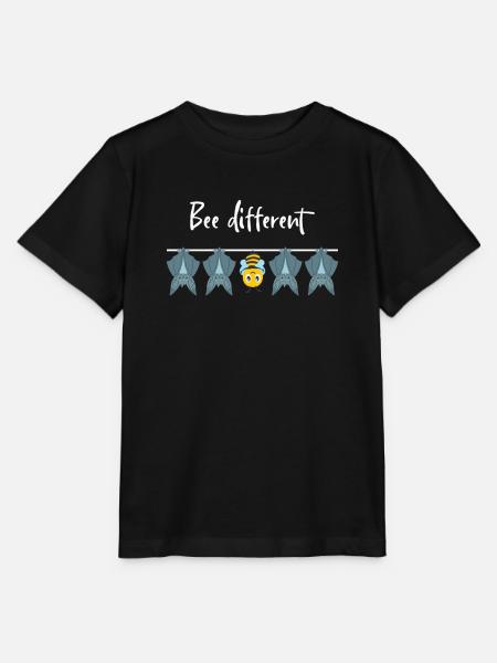 Biene Fledermaus Märchen Bee Different Bienen - Stanley/Stella Kinder T-Shirt MINI CREATOR - Schwarz