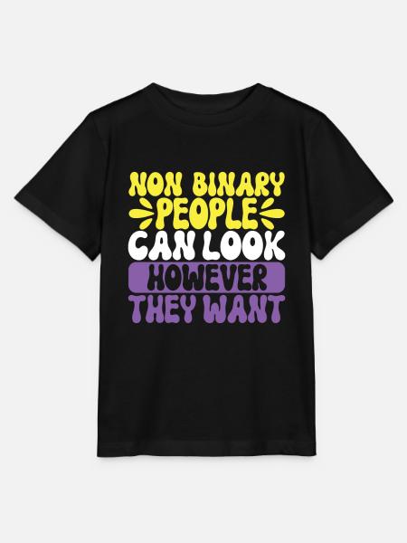 Non Binary Pride Genderqueer - Stanley/Stella Kinder T-Shirt MINI CREATOR - Schwarz