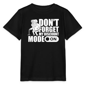 Pension de retraité drôle N’oubliez pas ma réduction - T-shirt bio MINI CREATOR Stanley/Stella Enfant - noir - Devant - Mikhail (115cm)