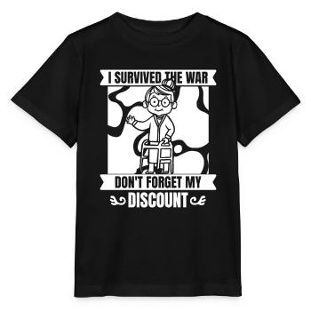 Pension de retraité drôle N’oubliez pas ma réduction - T-shirt bio MINI CREATOR Stanley/Stella Enfant - noir - Devant - Mikhail (115cm)
