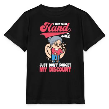 Pension de retraité drôle N’oubliez pas ma réduction - T-shirt bio MINI CREATOR Stanley/Stella Enfant - noir - Devant - Mikhail (115cm)