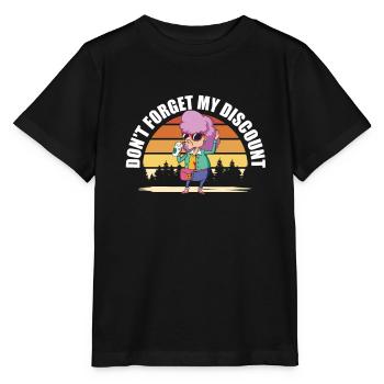Retraite Pension Humour N’oubliez pas ma réduction - T-shirt bio MINI CREATOR Stanley/Stella Enfant - noir - Devant - Mikhail (115cm)