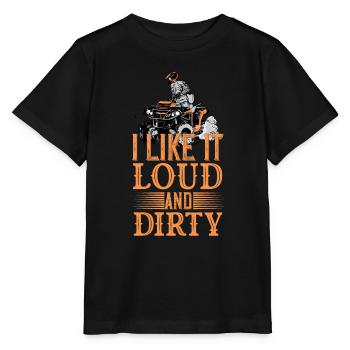 Quad Spruch I like it loud and dirty Motorsport - Stanley/Stella MINI CREATOR Kids’ T-Shirt - black - Front - Mikhail (115cm)