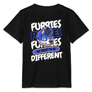 Furry Fandom Fursuits Funny - Stanley/Stella MINI CREATOR Kids’ T-Shirt - black - Front - Mikhail (115cm)