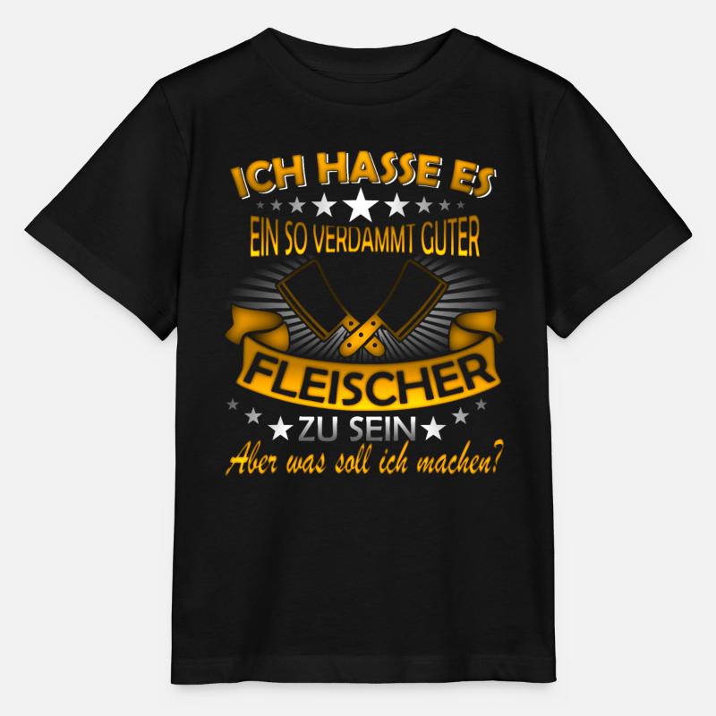 Fleisch Sprüche Fleischer Fleischesser Spruch - Stanley/Stella Kinder T-Shirt MINI CREATOR  - Schwarz