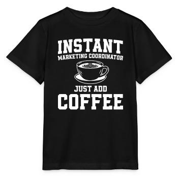 Instant Marketingkoordinator Kaffee Liebhaber - Stanley/Stella Kinder T-Shirt MINI CREATOR  - Schwarz - Vorne - Mikhail (115cm)