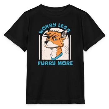 Furry Fandom Fursuits Funny - Stanley/Stella MINI CREATOR Kids’ T-Shirt - black - Front - Mikhail (115cm)