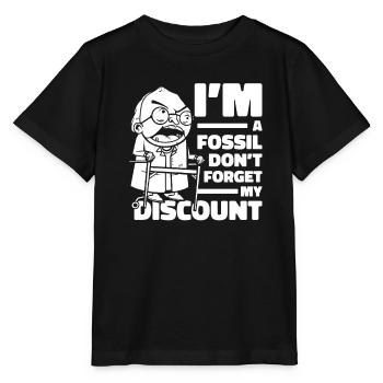 Pension de retraité N’oubliez pas ma réduction - T-shirt bio MINI CREATOR Stanley/Stella Enfant - noir - Devant - Mikhail (115cm)