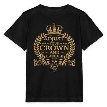 Ajustez votre couronne et manipulez-la 9 - T-shirt bio MINI CREATOR Stanley/Stella Enfant - noir - Devant - Mikhail (115cm)