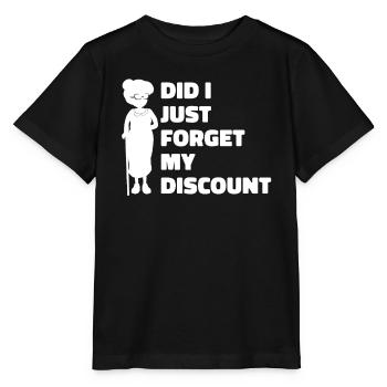 Pension de retraité drôle N’oubliez pas ma réduction - T-shirt bio MINI CREATOR Stanley/Stella Enfant - noir - Devant - Mikhail (115cm)