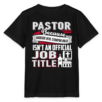 Pastor Pastor Job Title - Stanley/Stella MINI CREATOR Kids’ T-Shirt - black - Front - Mikhail (115cm)