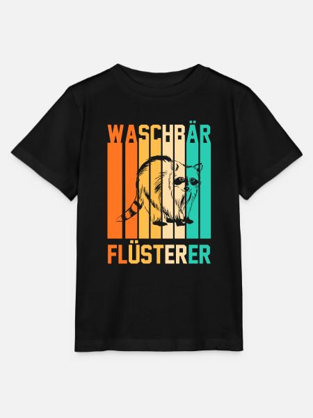 Tiermotiv Waschbär - Stanley/Stella Kinder T-Shirt MINI CREATOR - Schwarz
