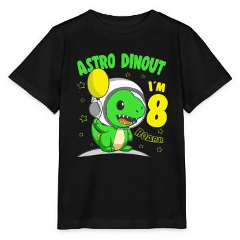 8 Years old Birthday Boy Astro Dinout - 8th B-Day - Stanley/Stella Kinder T-Shirt MINI CREATOR  - Schwarz - Vorne - Mikhail (115cm)