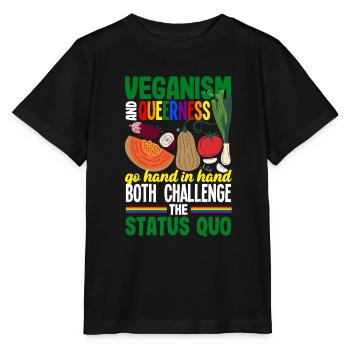 Veganism and queerness go hand in hand - Stanley/Stella MINI CREATOR Kids’ T-Shirt - black - Front - Mikhail (115cm)