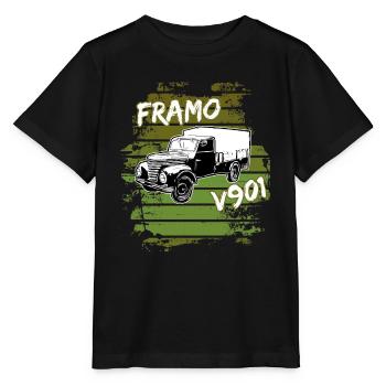 Framo pritsche Transporter Lkw DDR IFA Oldtimer - Stanley/Stella Kinder T-Shirt MINI CREATOR  - Schwarz - Vorne - Mikhail (115cm)