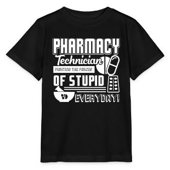 Pharmacy Technician Pharmacy Technician Fighting - Stanley/Stella MINI CREATOR Kids’ T-Shirt - black - Front - Mikhail (115cm)