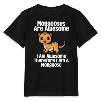 Mangoustes Mangoustes Suricates - T-shirt bio MINI CREATOR Stanley/Stella Enfant - noir - Devant - Mikhail (115cm)