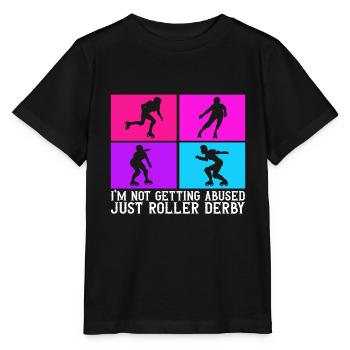 Roller derby - T-shirt bio MINI CREATOR Stanley/Stella Enfant - noir - Devant - Mikhail (115cm)