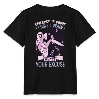 Epilepsy Is Proof - Stanley/Stella MINI CREATOR Kids’ T-Shirt - black - Front - Mikhail (115cm)
