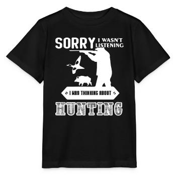 Hunting I Was Thinking About Hunting - Stanley/Stella MINI CREATOR Kids’ T-Shirt - black - Front - Mikhail (115cm)