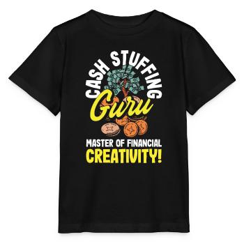 Cash Stuffing Guru Master of Financial Creativity - Stanley/Stella MINI CREATOR Kids’ T-Shirt - black - Front - Mikhail (115cm)