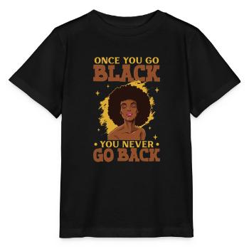Afro Black Girl Pride Afro Girl Afrocentric - Stanley/Stella MINI CREATOR Kids’ T-Shirt - black - Front - Mikhail (115cm)