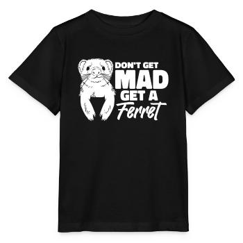 Putois furet mignon - T-shirt bio MINI CREATOR Stanley/Stella Enfant - noir - Devant - Mikhail (115cm)