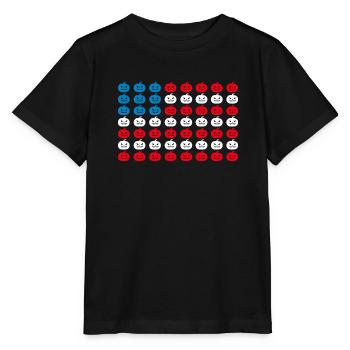 Citrouille d’Halloween Drapeau américain Patriotisme - T-shirt bio MINI CREATOR Stanley/Stella Enfant - noir - Devant - Mikhail (115cm)