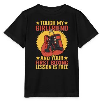Touchez ma fille et votre première boxe est gratuite - T-shirt bio MINI CREATOR Stanley/Stella Enfant - noir - Devant - Mikhail (115cm)