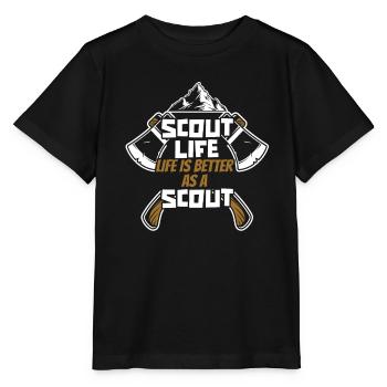 Boy Scout Axe - Stanley/Stella MINI CREATOR Kids’ T-Shirt - black - Front - Mikhail (115cm)