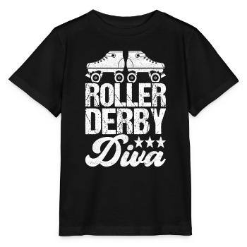 Roller derby - T-shirt bio MINI CREATOR Stanley/Stella Enfant - noir - Devant - Mikhail (115cm)
