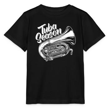 Fanfarenzug Tuba Jahreszeit - Stanley/Stella Kinder T-Shirt MINI CREATOR  - Schwarz - Vorne - Mikhail (115cm)