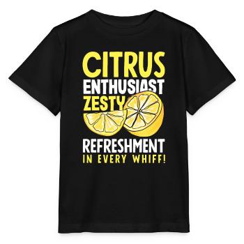 Rafraîchissement piquant pour les amateurs d’agrumes dans chaque bouffée - T-shirt bio MINI CREATOR Stanley/Stella Enfant - noir - Devant - Mikhail (115cm)