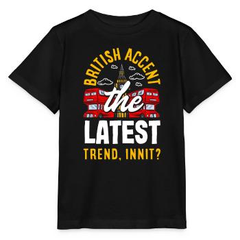 L’accent britannique La dernière tendance, Innit? - T-shirt bio MINI CREATOR Stanley/Stella Enfant - noir - Devant - Mikhail (115cm)