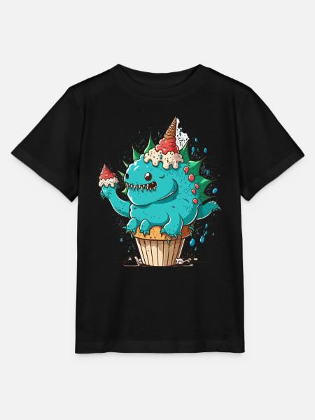 Stegosaurus Konditor - Stanley/Stella Kinder T-Shirt MINI CREATOR  - Schwarz