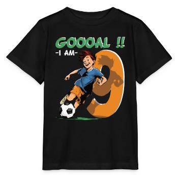 Football Birthday - 9 years old boy - 9. - Stanley/Stella MINI CREATOR Kids’ T-Shirt - black - Front - Mikhail (115cm)