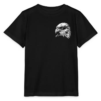 Eagle Bird Graphic Animal Motif - Stanley/Stella MINI CREATOR Kids’ T-Shirt - black - Front - Mikhail (115cm)