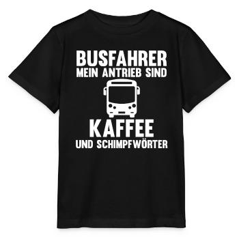 Bus Kaffee Busfahrer - Stanley/Stella Kinder T-Shirt MINI CREATOR  - Schwarz - Vorne - Mikhail (115cm)