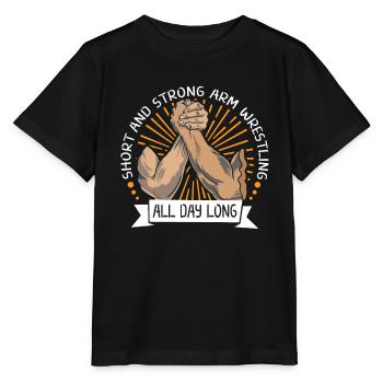 Arm wrestler, arm wrestler, arm wrestler, - Stanley/Stella MINI CREATOR Kids’ T-Shirt - black - Front - Mikhail (115cm)