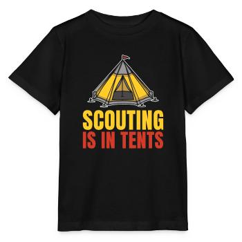Boy Scout Funny Scouting Is In Tents - Stanley/Stella MINI CREATOR Kids’ T-Shirt - black - Front - Mikhail (115cm)