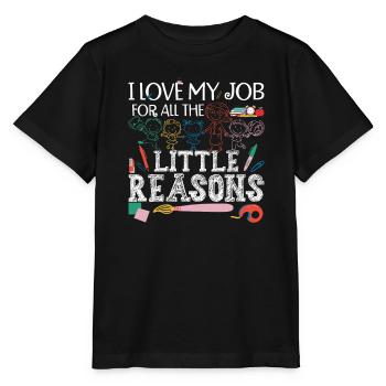 Garde d’enfants Enseignante Enseignante en garderie - T-shirt bio MINI CREATOR Stanley/Stella Enfant - noir - Devant - Mikhail (115cm)