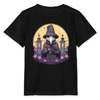 Pastell Goth Niedlicher Gruseliger Pestdoktor - Stanley/Stella Kinder T-Shirt MINI CREATOR  - Schwarz - Vorne - Mikhail (115cm)