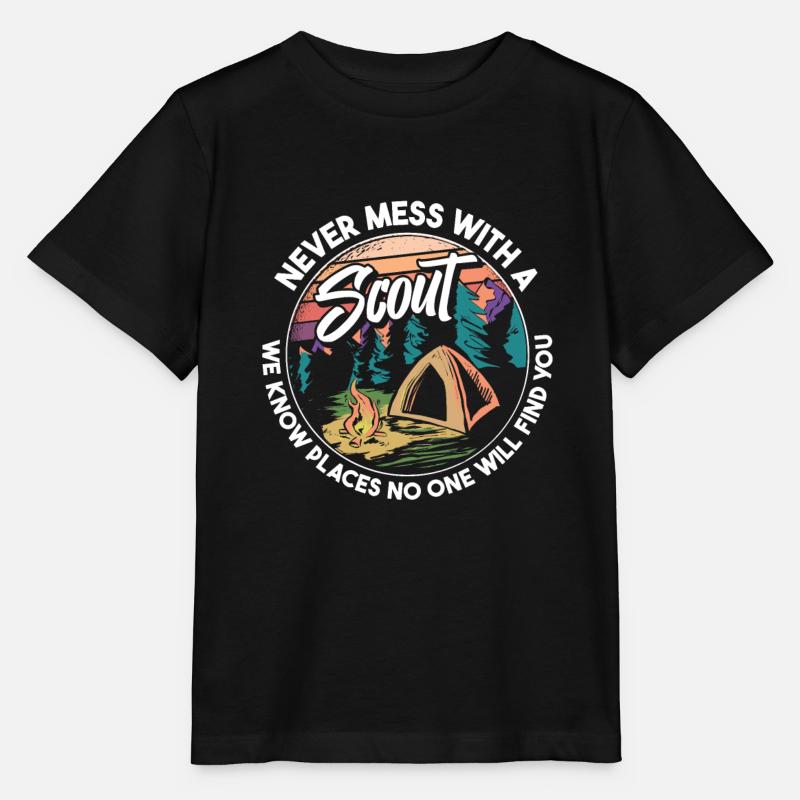Humour scout - T-shirt bio MINI CREATOR Stanley/Stella Enfant - noir